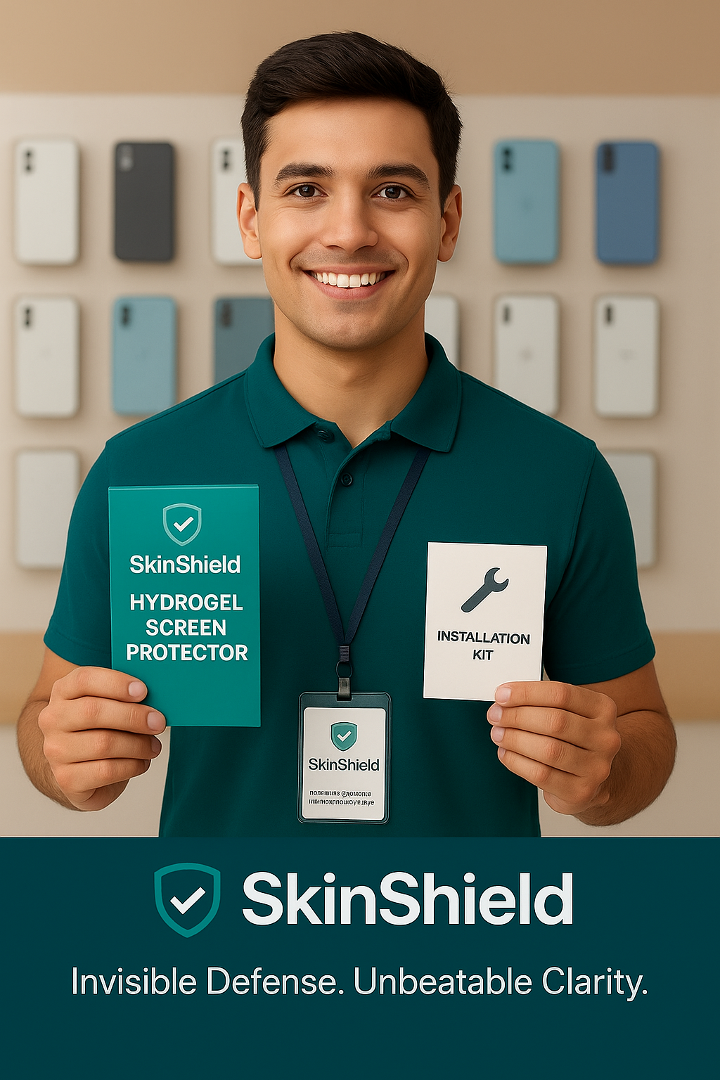 SkinShield™ Hydrogel Screen Protector with Easy Installation Kit – Fits All Phone Models