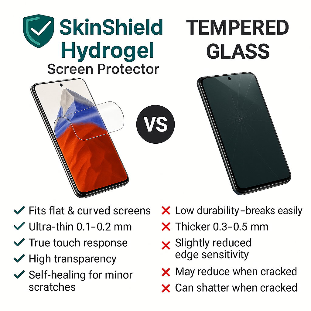 SkinShield™ Hydrogel Screen Protector with Easy Installation Kit – Fits All Phone Models